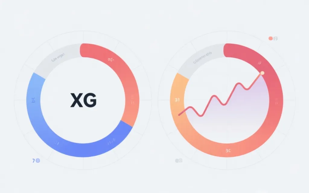 数据可视化示例：xG趋势折线与两队雷达对比，用于解释比分预测